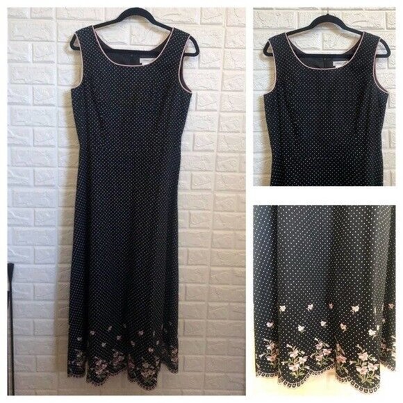 Coldwater‎ Creek Polk dot embroidered scallop edge - Picture 1 of 6